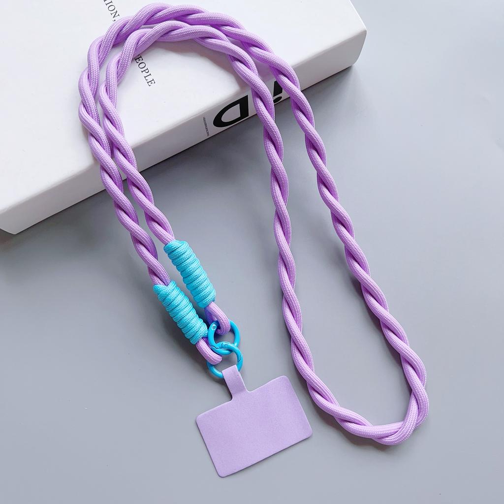 Personalized Trend Mobile Phone Universal Lanyard Diagonal Span Long Rope Color Strap Rope Fashion Safety Anti-Loss Rope
