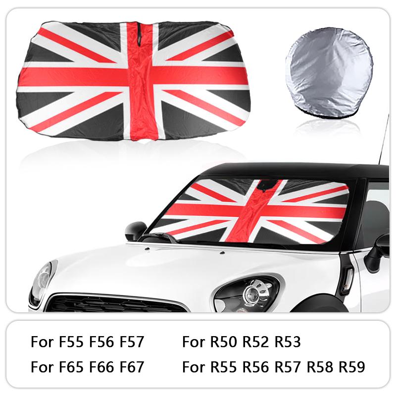 Car Front Window SunShade Cover Blocks UV Reflector For Mini Cooper One R50 R53 R56 R60 F55 F56 R58 R59 Windshield Sunshade