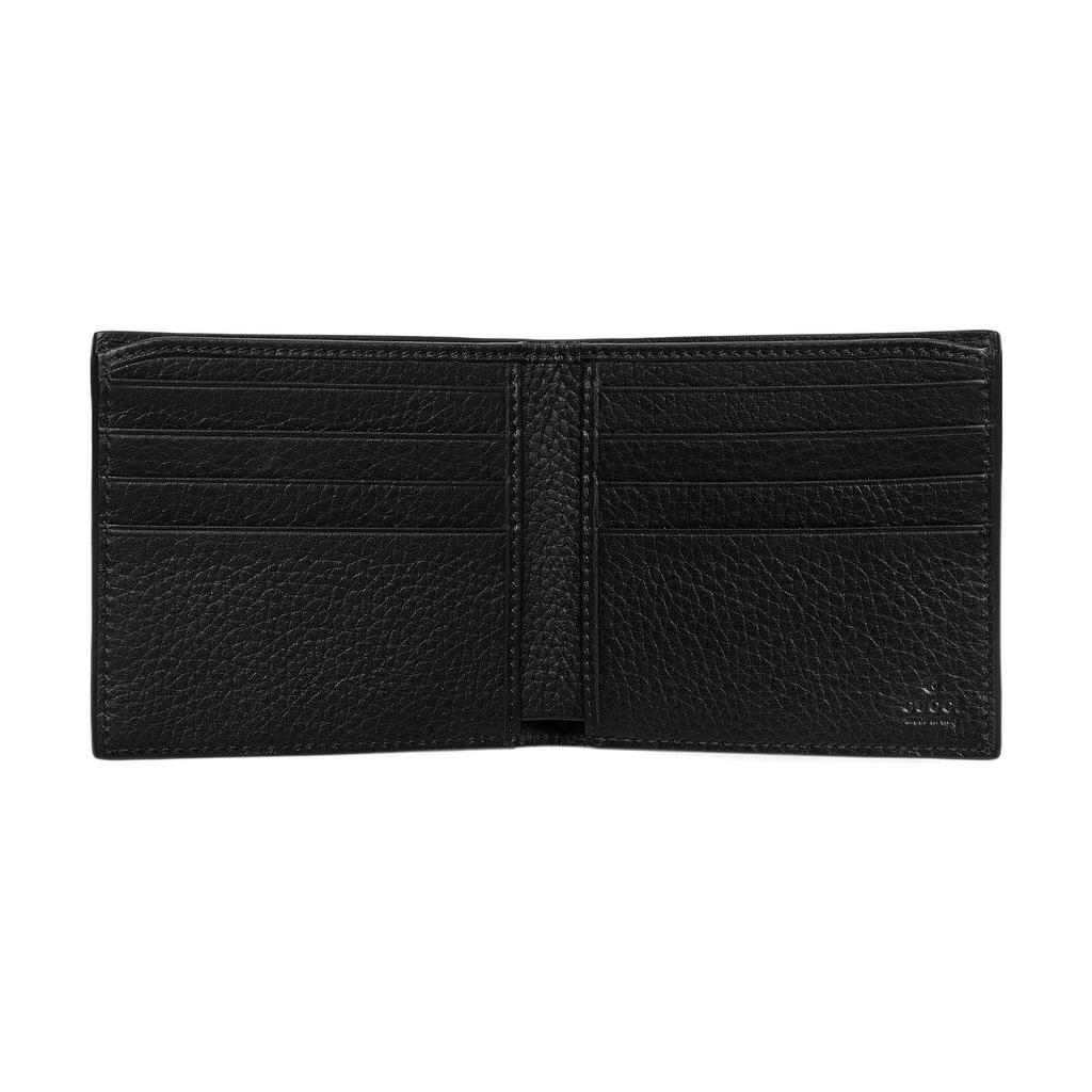 Gucci GG Embossed Leather Bifold Wallet Black Daily Travel 739475-AABY0-1000