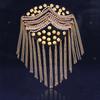 Metal Shoulder Embellishments Crystals Fringes Decorations For Evening Gowns And Handmade Craft