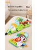 Animal-Shaped Baby Cloth Book with Crinkle Pages, Mirror, and 3D Tails - Tear-Resistant Touch & Feel Toy