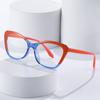 Tr90 Anti-Blue Cat Eye Flat Mirror Contrasting Colors Personalized Plain Simple Glasses Frame Glasses Frame