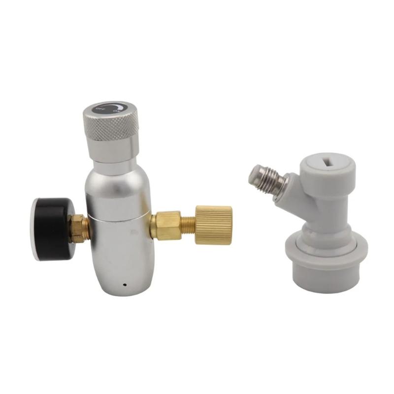 Multifuntional CO2 Regulator 0-60PSI Small Gas Regulator Suitable for Home Brew Enthusiasts and Sodas Water Lovers