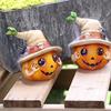 Halloween Pumpkin Statue Decoration Pumpkin Ornament for Halloween Spooky Halloween Pumpkin Decor Set for Home Party