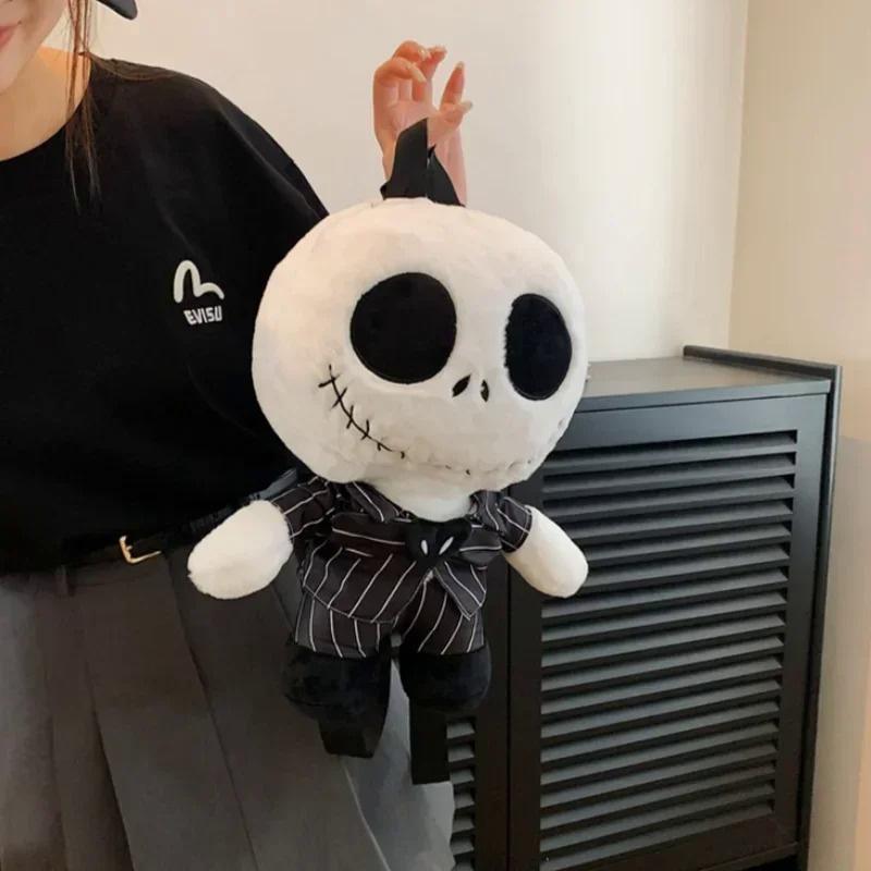 Jack Skellington Plysch ryggsäck för barn The Nightmare Before Christmas Tecknad dockväska Barn Halloween Godis Ryggsäck Presenter