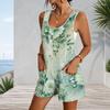 Womens Plus Size Pocket Tank Short Romper