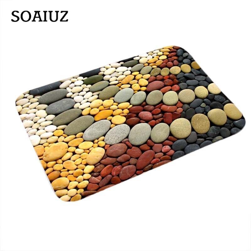 Коврик противоскользящий с принтом гальки — фото 7