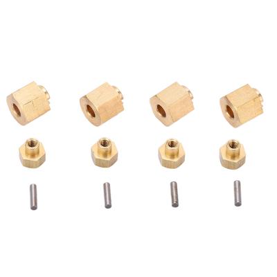 Brass 7MM Wheel Hex Extended Adapter for Axial SCX24 AXI900811/24 RC Car Upgrade Parts