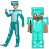 Minecraft Steve Armor Child Cosplay Costume Jumpsuit For Boys And Girls Perfect For Halloween And Dress Up Events