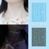 Glow In the Dark Henna Tattoo Sticker Blue Glow Fake Lace Tattoos Luminous Temporary Tattoos  Girls
