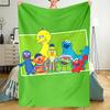 Sesame Street Theme Printed Blanket - Perfect for Couch, Bed, Travel & Outdoor Use | Machine Washable, Cozy & Durable.