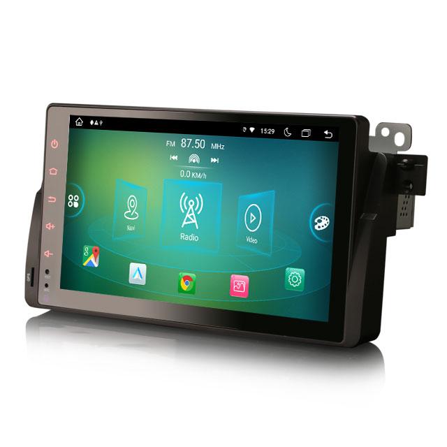Erisin ES8996B 9" HD IPS Android 11.0 Car Stereo GPS Dashboard with CarPlay BT 4G WiFi Built-in DVR for BMW E46