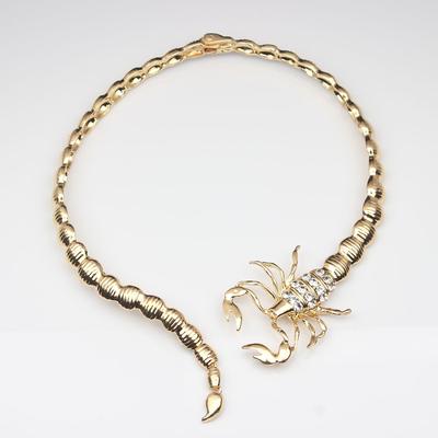 Übertriebene Halskette Retro Persönlichkeit Skorpion Diamant Kragen Damenschmuck