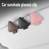 1Pc Car Sunglasses Holder Sun Visor Sunglasses Clip PU Glasses Case Mount Ticket Card Clip Car Interior Accessories