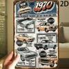 Vintage Muscle Car Metal Sign for Wall Decor Heavy Duty Iron Aluminum Plate Art for Home Garage Office D Retro Man Cave Gift