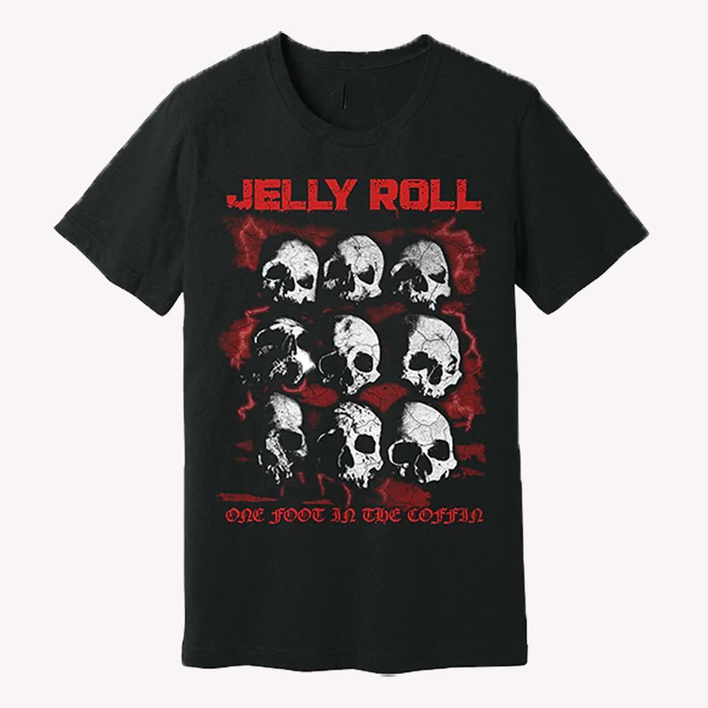 Retro One Foot In the Conffin Jelly Roll Shirt Classic Black Men S5XL KY109 Unisex T-Shirt S