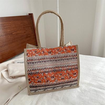 Linen Bohemian Large Capacity Trendy Personality Retro Pop Women Shoulder Handheld Women Tote Bag