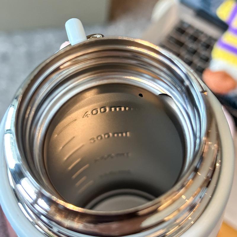 New High Appearance Level Stainless Steel Rope Thermos Cup Double Drink Cartoon Stainless Steel Cup Portable Outdoor Accompanying Cup
