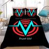 T-Trust Us Logo Duvet Cover Set Home Style Bedding Soft Laundry Cotton Bed 3 Piece Set Student Dormitory Gift