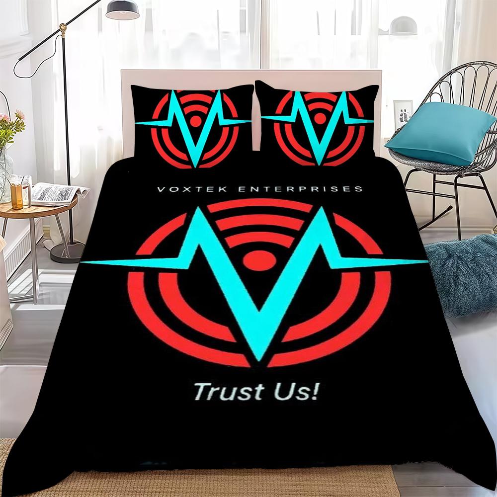 T-Trust Us Logo Duvet Cover Set Home Style Bedding Soft Laundry Cotton Bed 3 Piece Set Student Dormitory Gift