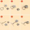 5 Pcs Chain Button Pins Cardigan Closure Fastener No Sewing Detachable Decorative Buttons for Sweaters Cardigans