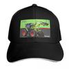 Grüner Traktor Baseballkappe Snapback Flacher Schirm Strapback Dad Hat Sechs Bahnen Strukturierte Krone