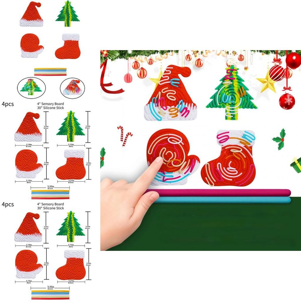 Sensory Activity Board Colorful Silicone Stress Relief Toy For Kids Cognitive Development