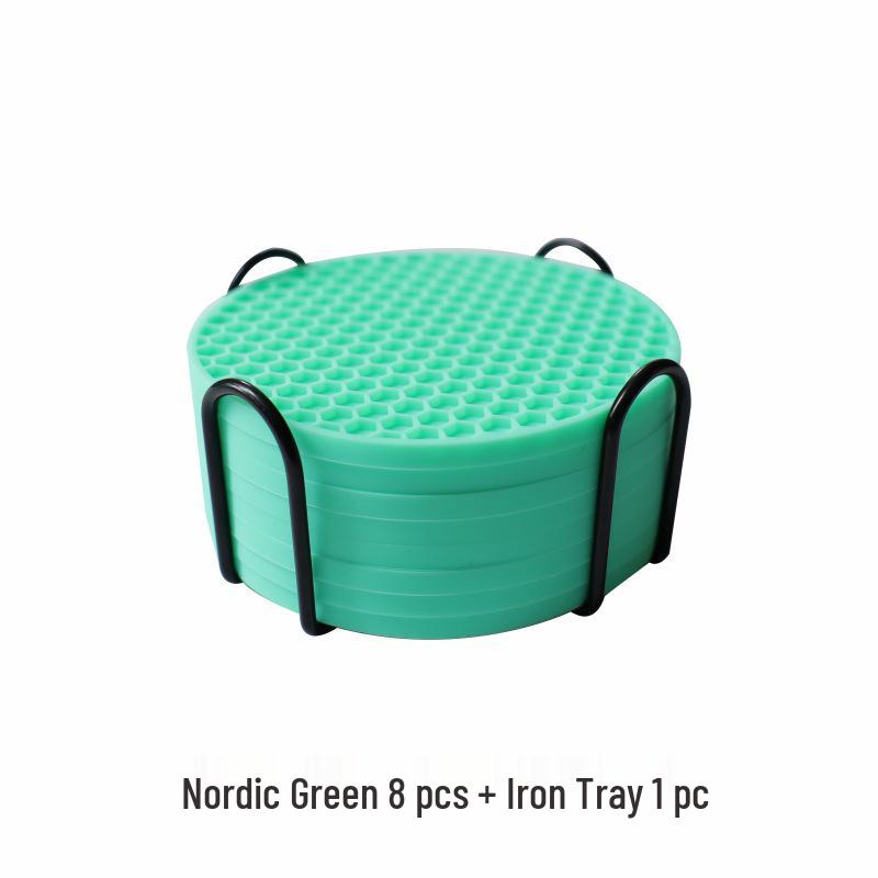 Honeycomb Silicone Coaster - Non-slip, High-Temperature Resistant, Waterproof Heat Insulation Pad