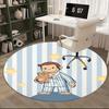 Curious George,Pajamas Chair mat Round Rug Office carpet, Machine Washable, Non slip, Suitable for Living Rooms, Bedrooms