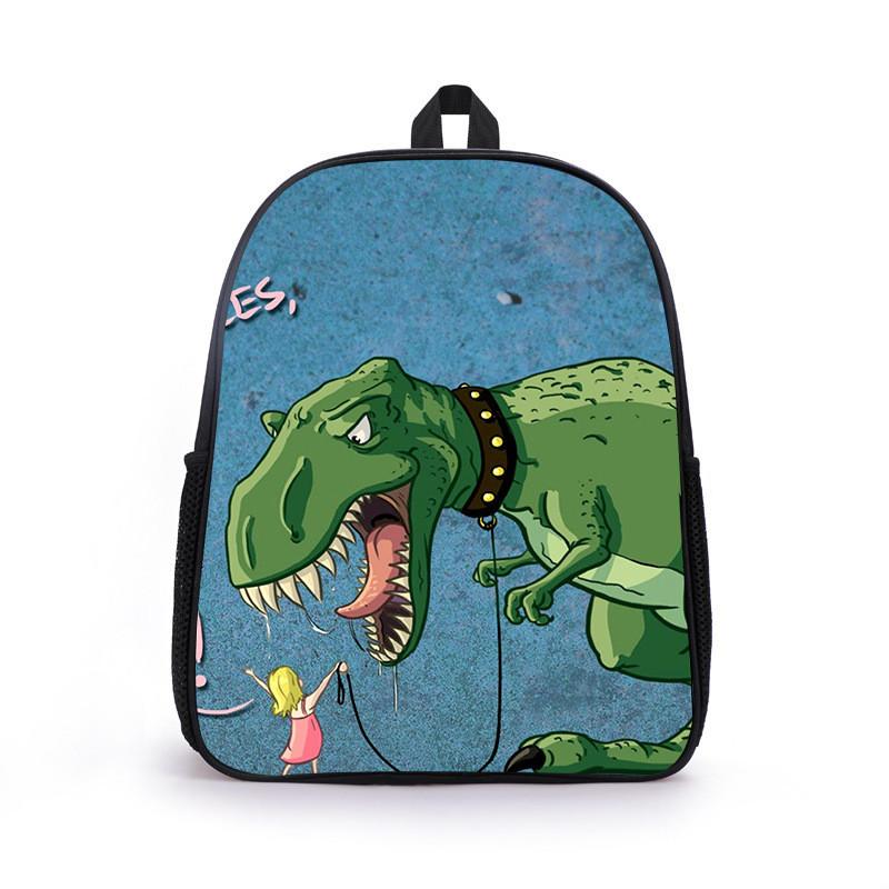 Dinosaur Animal Print Design Kids Lightweight Backpack For School Travel