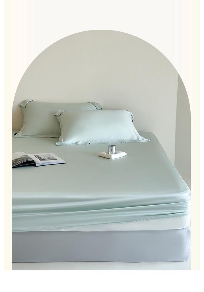 Tencel 360° Elastic Band Cooling Bed Cover for 1.5/1.8m Mattress - Silky Summer Comfort