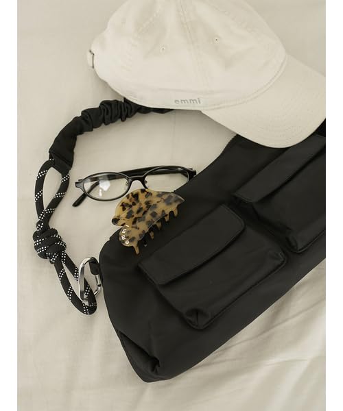 Gathered Shoulder Cord Bag 13WGB264316 BLK F [Emi] Women's