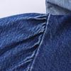 Women's Casual Fashion Lace Trim Denim Shirt - Elegant and Versatile