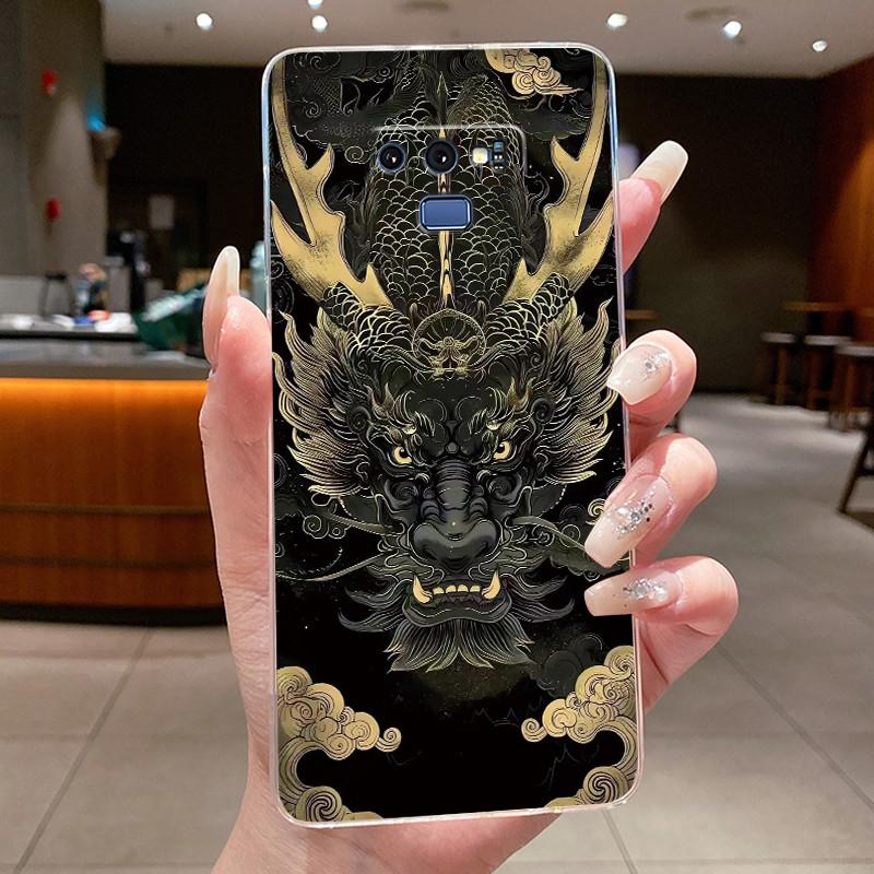 Casing For Samsung Galaxy Note 9 Note 8 Luxury Dragon Cute Cool Boys Girls Transparent Silicone Soft TPU Phone Case Back Cover