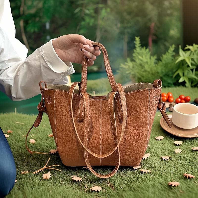 Stylish Casual Tote Bag, Large Capacity PU Leather Handbag Women Wing Bag, Fashionable Woman Bags, Commuting Shoulder Armpit Bag