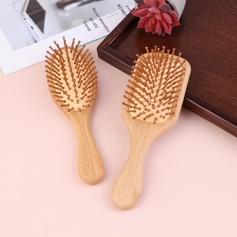 1Pc Hair Brush Women Massage Bamboo Combs Anti-Static Detangling Reduce Hair Loss Styling Tools