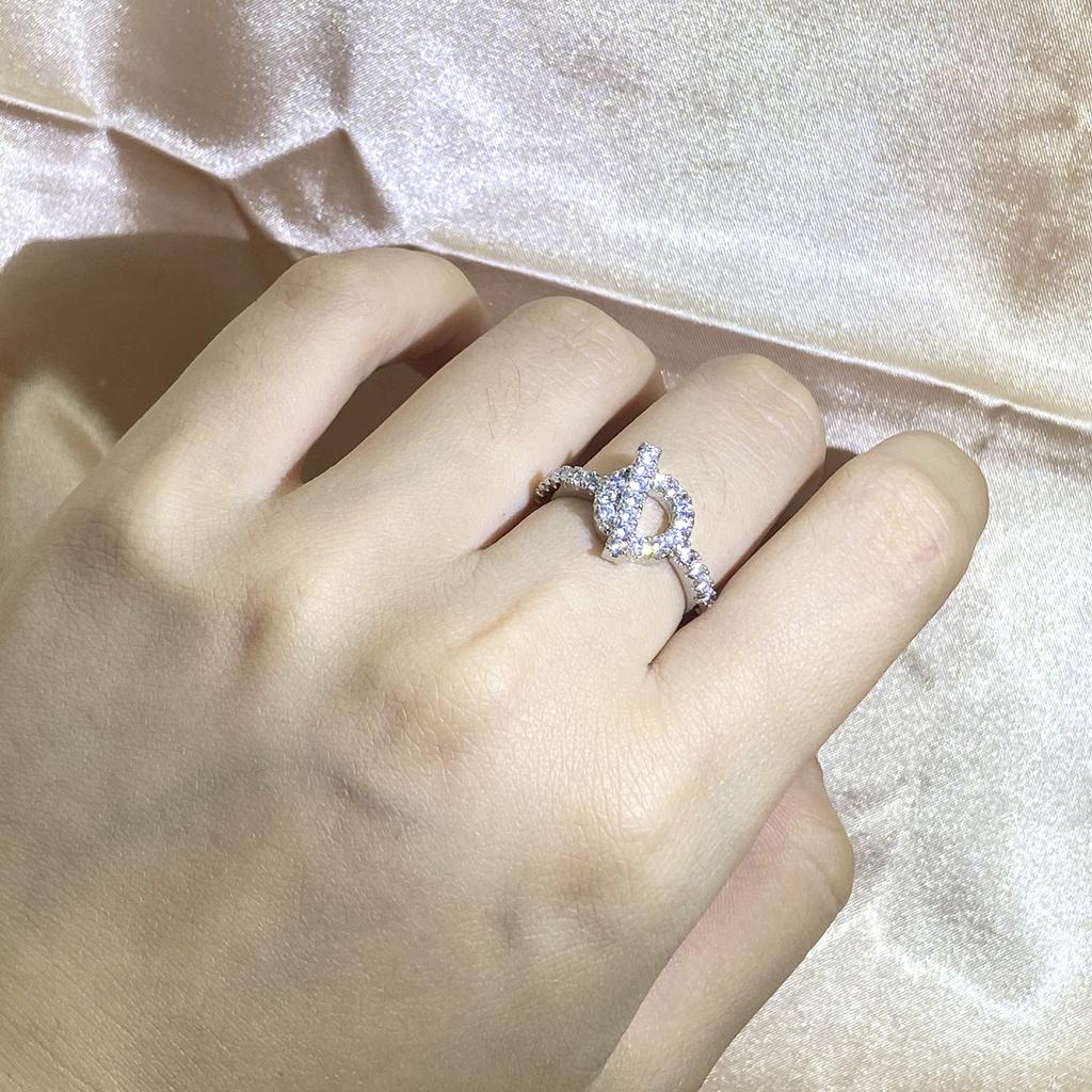 High Quality AAA Cubic Zirconia Rings Luxury Fashion Geometric Symbols Ring For Women Wedding Brand Jewelry Gifts