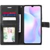 Coque et Verres Trempés - Xiaomi - Redmi 9A - Bleu Marine - Effet Cuir - Souple