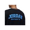 Jordan Dri Fit Sport Crew Neck Graphic Casual Long Sleeve T Shirt Men Tops Black Legendary-Blue FZ1982-011
