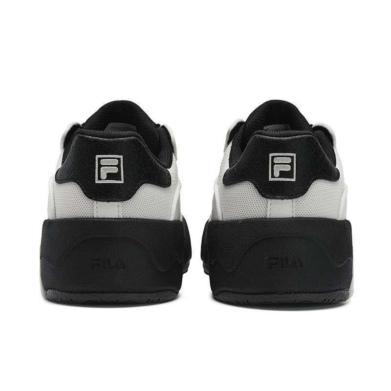 New FILA OMELETTE Egg Bag Shoes Low Top Skateboard Shoes Women's Black White F12W532207FGB
