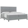 VidaXL Lit à ressorts avec Matelas Gris Clair 200x200 cm Tissu 3339413