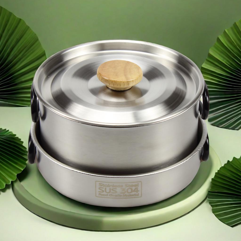 Portable Non-Stick Camping Cookware Set: Foldable Frying Pan & Soup Pot