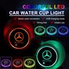 XDFMN1 Hot 2026 For Benz Car 7 Colors Water Coaster Color Ambient Light Car Cup Holder Luminous Coaster Mat For Mercedes Benz AMG A B R