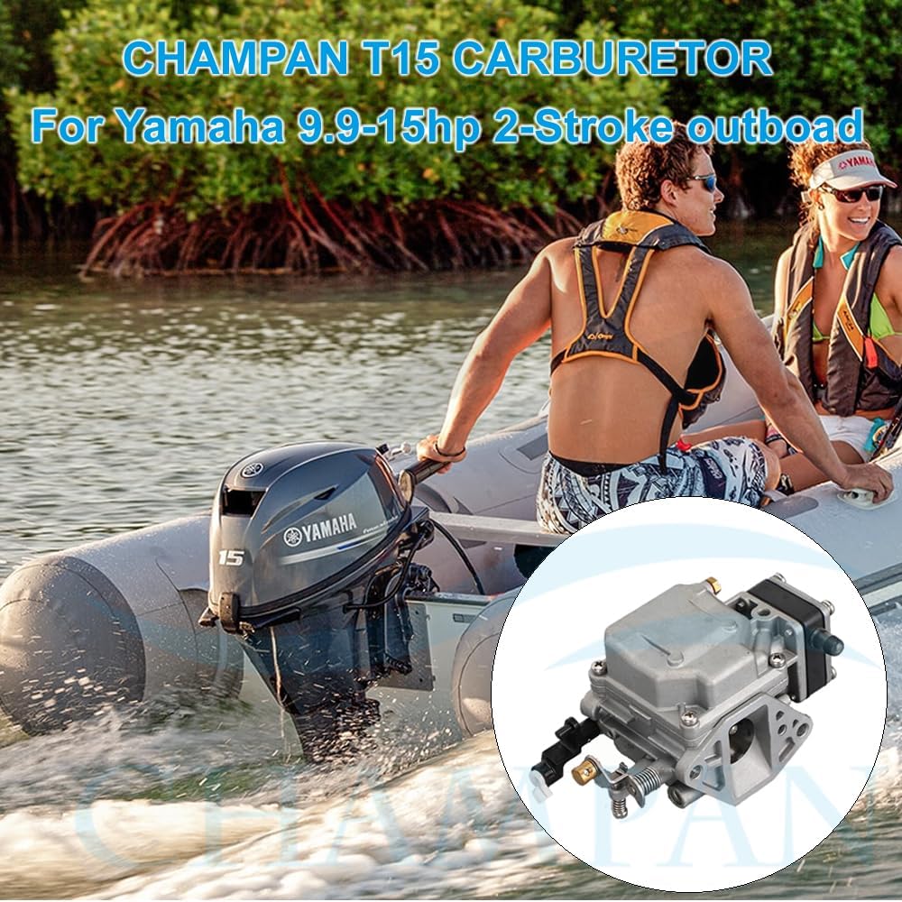 Outboard Carburetor for yamaha 9.9hp 15hp outboard Motor Carburetor 2 stroke boat Engine carbs assy T9.9 T15 parts fit 63V-14301-00 63V-14301-01