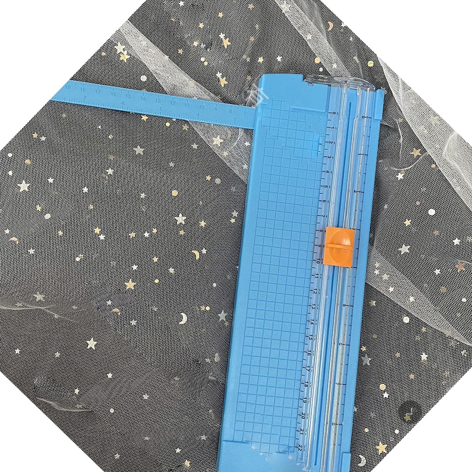 

Резак для бумаги, маленький, складной, мини, прозрачная шкала, без заусенцев, углеродистая сталь, резак для бумаги для скрапбукинга синий