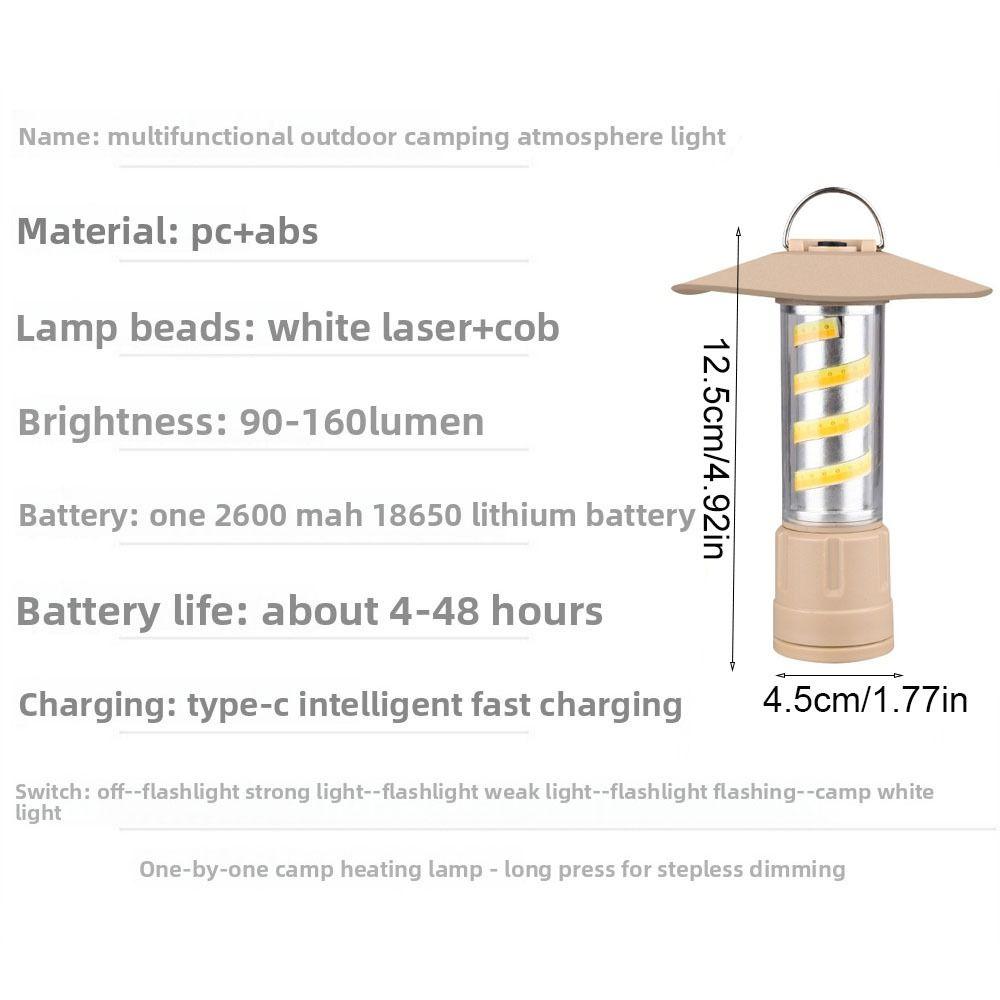 USB Rechargeable Camping Lamp Aluminum Zinc Zinc Alloy Portable Lantern Folding Lamp Outdoor