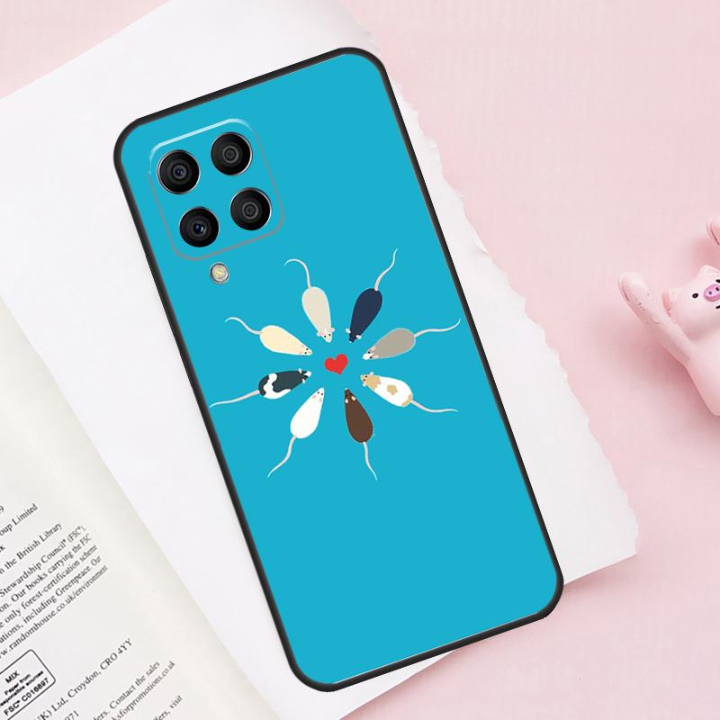 Mouse Rat Case For Samsung Galaxy M51 M55 M35 M15 M56 M36 M16 M06 M13 M33 M53 M12 M32 M52 M14 M34 M54