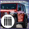 Door Handle Cover Trim for Toyota Highlander Tailgate Handle Cover Black Auto