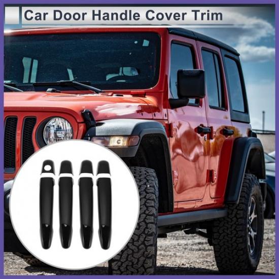 Door Handle Cover Trim for Toyota Highlander Tailgate Handle Cover Black Auto