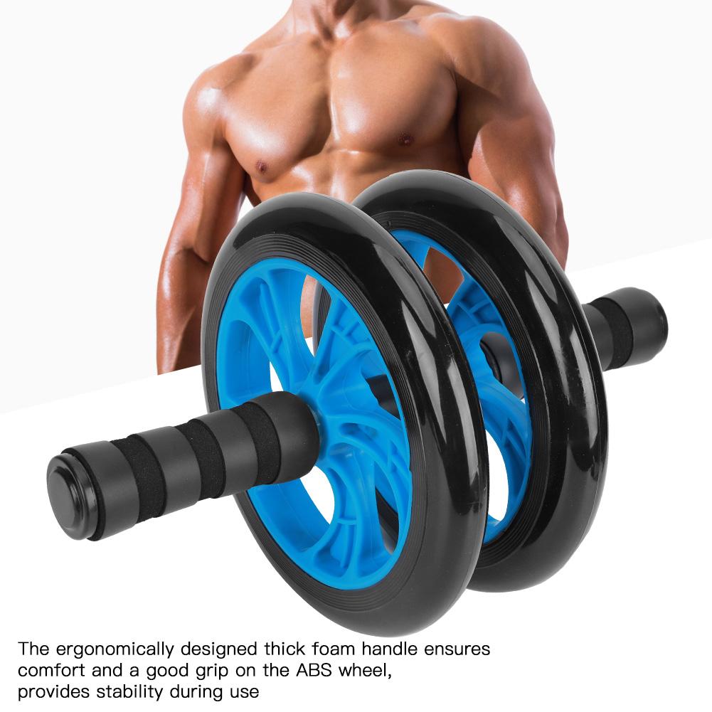 Quality Fitness Roller Workout Abdominal Exerciser with Pull Strap Domestic Muscle Training Equipmentblue